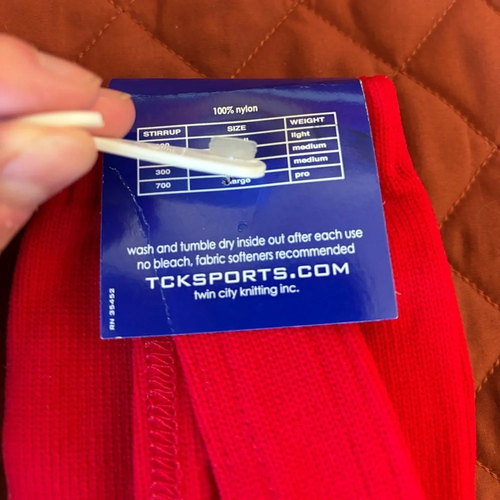 TCK Baseball Stirrups Red Blue - Picture 3 of 3